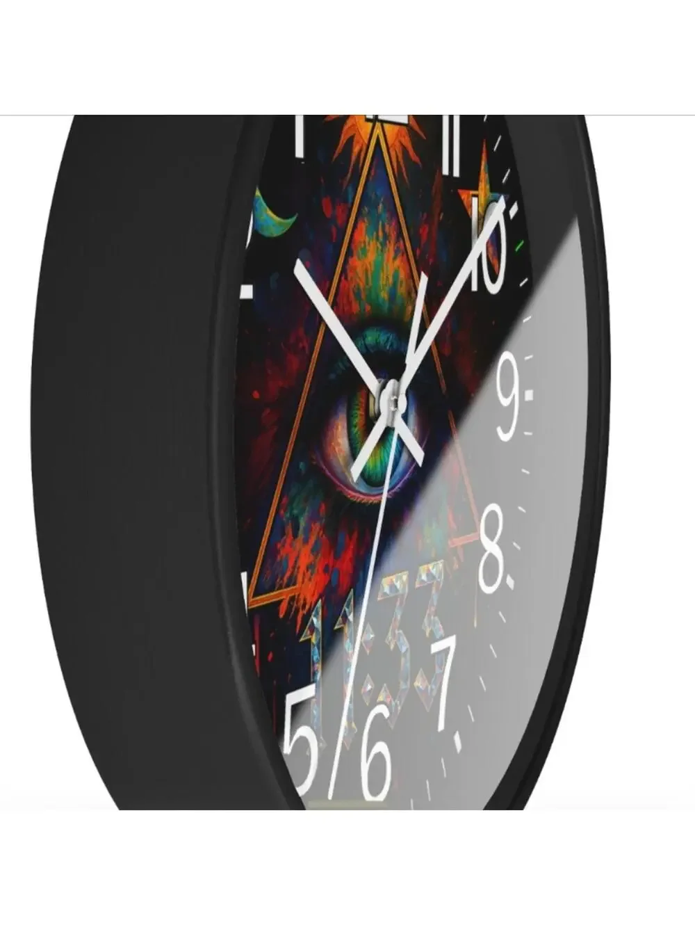 Reverse Ticking 1133 Illuminati All Seeing Eye Glow In The Dark Wall Clock New!
